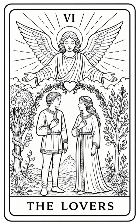 The Lovers tarot card