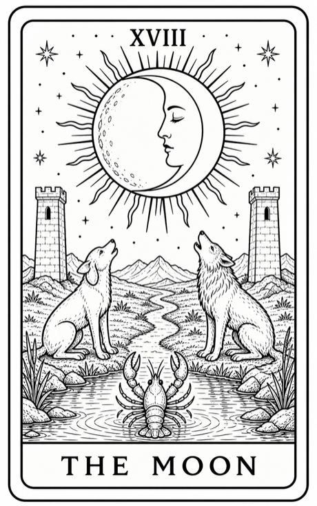 The Moon tarot card